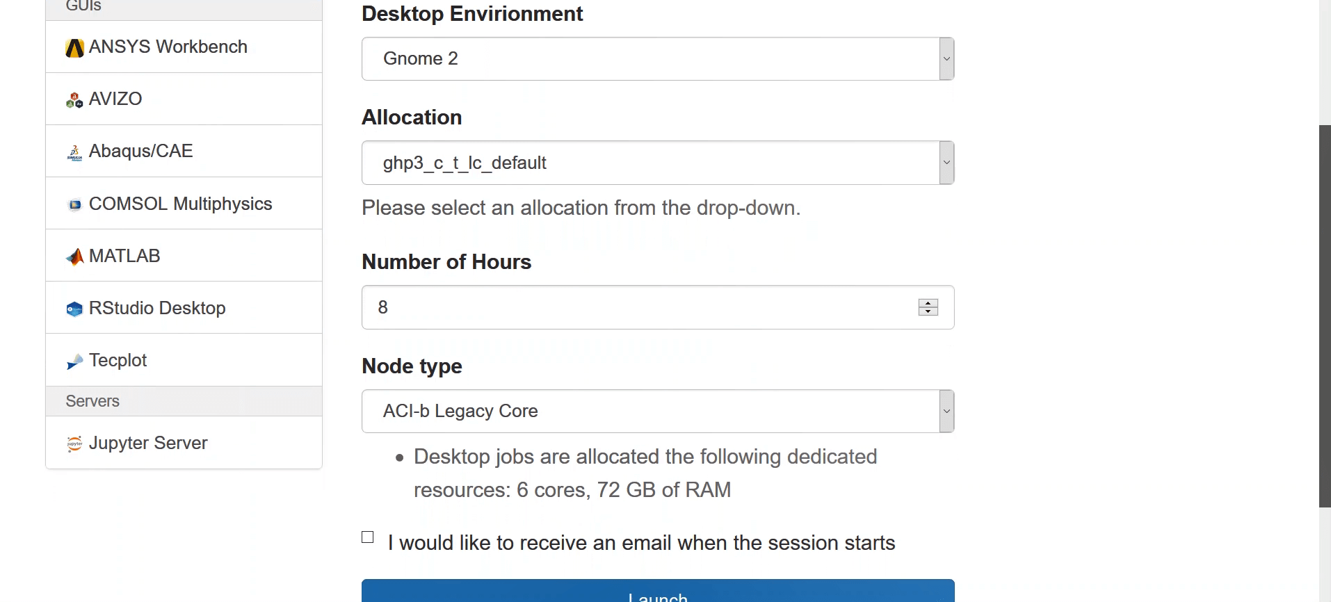 BDR Desktop settings